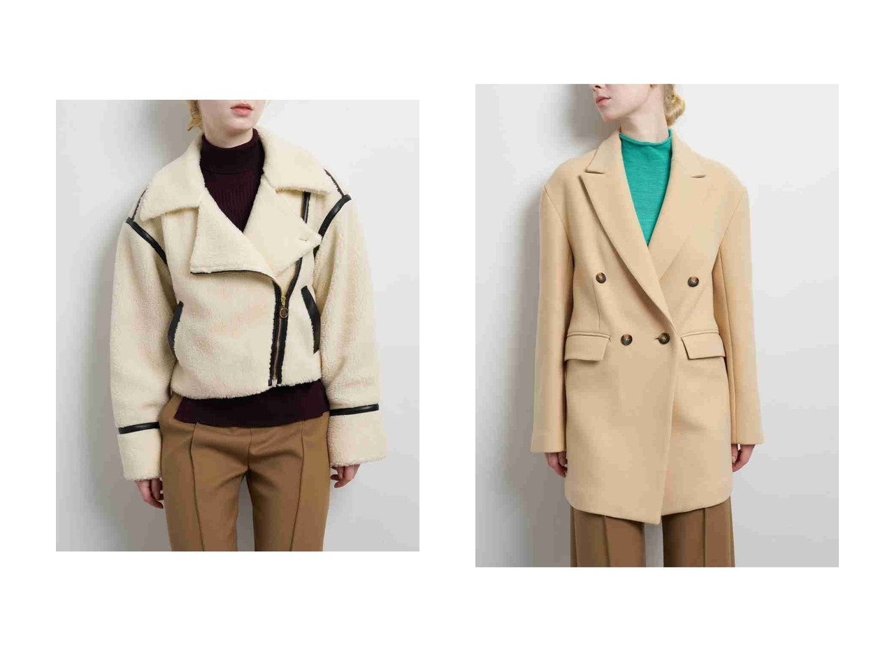 【LANVIN en Bleu/ランバン オン ブルー】のボアライダースジャケット&ツイードメルトン テーラードジャケット おすすめ人気トレンドファッション通販アイテム インテリア・キッズ・メンズ・レディースファッション・服の通販 founy(ファニー) 　ファッション　Fashion　レディースファッション　Fashion for Women　アウター　Coat / Outerwear Collection　レディースジャケット・軽アウター　Jackets　ライダースジャケット / レザースタイル　Riders Jackets & Biker Style　テーラードジャケット / 通勤・きれいめスタイル　Tailored Jackets & Blazers　2025年　2025　2025-2026秋冬・A/W　Autumn/Winter 2025–26 AW25–26　クール　Cool, Chic　ジャケット　Jacket, Outerwear　ダウン　Down, Puffer　チャーム　Charm, Pendant　バランス　Balance, Style Balance　ファブリック　Fabric, Textile　メタル　Metal, Metal Parts　エレガント 上品　Elegant　A/W・秋冬　Autumn/Winter　イタリア　Italy　オレンジ　Orange　秋　Autumn　ダブル　Double, Double-Breasted　ツイード　Twill, Twill Weave　パターン　Pattern, Design Print　フォーマル　Formal, Dressy　別注　Limited Edition, Custom Order　メルトン　Melton, Heavy Wool　メンズ　Men's, Menswear　リラックス　Relax, Relaxed Fit　グリーン系　Green　ホワイト系　White　ベージュ系　Beige　ブラック系　Black　|ID:crp329100000221107