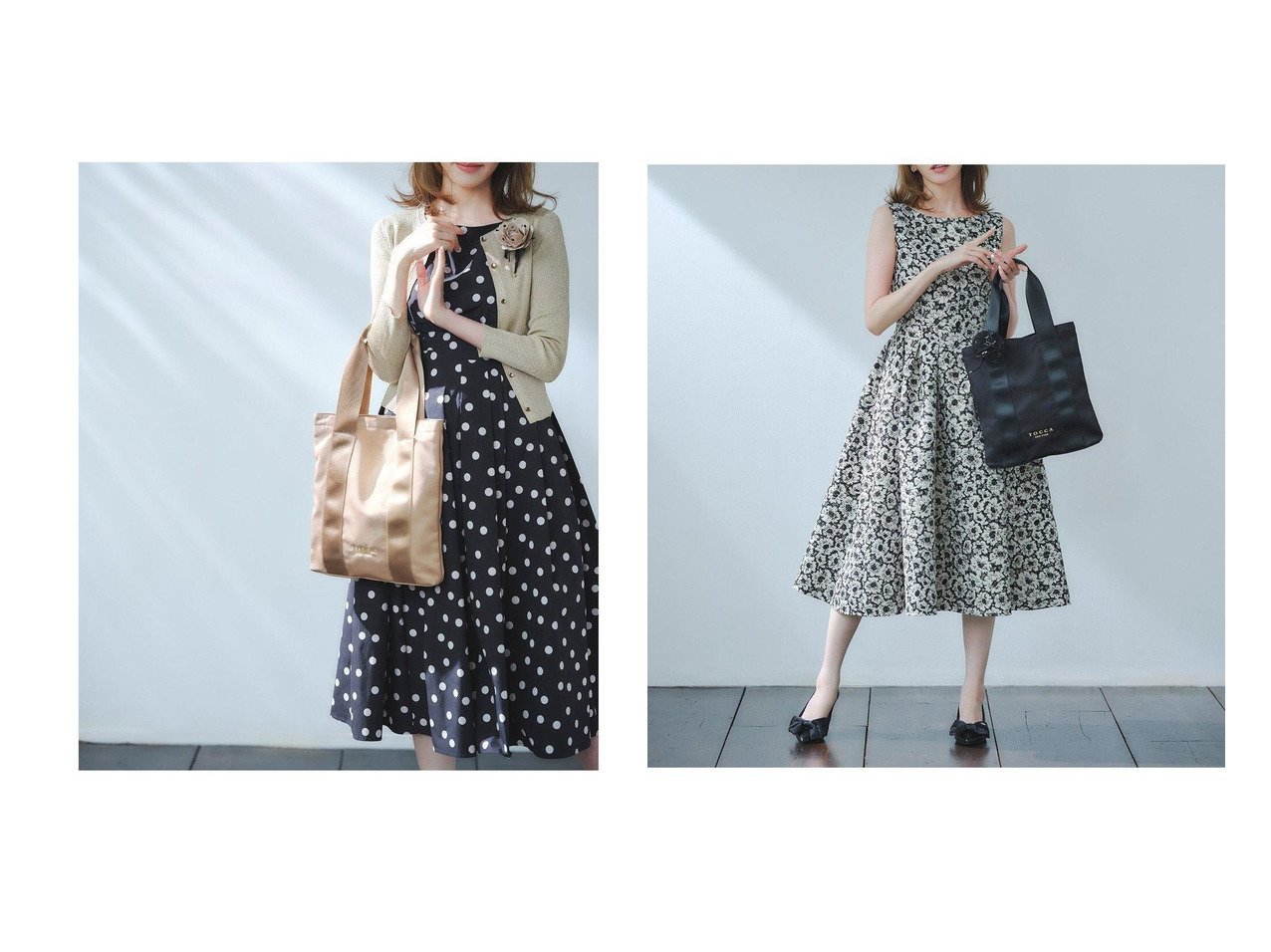 【TOCCA/トッカ】の【洗える・消臭】POLKA RAIN ドレス&【00サイズあり・洗える・消臭】MOONLIT FLOWER ドレス おすすめ人気トレンドファッション通販アイテム インテリア・キッズ・メンズ・レディースファッション・服の通販 founy(ファニー) 　ファッション　Fashion　レディースファッション　Fashion for Women　ワンピース　Dresses　フォーマル・パーティードレス・結婚式用ドレス　Elegant & Casual Dresses　新作・新入荷　New Arrivals / New In　ドレス　Dress, One-Piece　夏　Summer　S/S・春夏　SS, Spring/Summer, Warm Season　洗える　Machine Washable　A/W・秋冬　Autumn/Winter　ブラック系　Black　ブラウン系　Brown　|ID:crp329100000221125