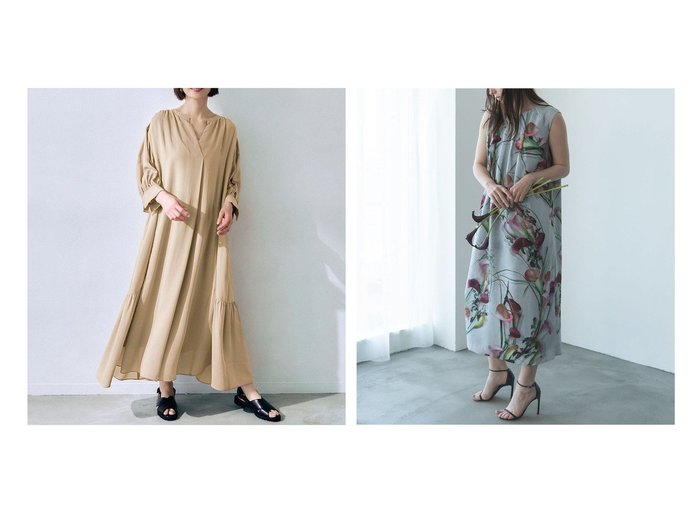 【JIYU-KU/自由区】の【洗える】ソフトシルクビエラ ワンピース&【カトリエムブーケ】Calla カラーモチーフドレス おすすめ人気トレンドファッション通販アイテム 人気、トレンドファッション・服の通販 founy(ファニー) ファッション Fashion レディースファッション Fashion for Women ワンピース Dresses フォーマル・パーティードレス・結婚式用ドレス Elegant & Casual Dresses 新作・新入荷 New Arrivals / New In ギャザー Gathered, Ruffled シアー Sheer, See-Through シルク Silk, 100% Silk ティアードワンピース Tiered Dress, Flared Dress フロント Front, Front Design ヨーク Yoke, Yoke Design 洗える Machine Washable A/W・秋冬 Autumn/Winter |ID:crp329100000221127