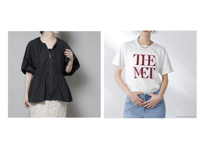 【nano universe/ナノ ユニバース】のThe Met 別注ロゴプリントTシャツ&タイプライタードロストギャザーブルゾン おすすめ人気トレンドファッション通販アイテム 人気、トレンドファッション・服の通販 founy(ファニー) ファッション Fashion レディースファッション Fashion for Women アウター Coat / Outerwear Collection ブルゾンジャケット・スポーティアウター Blouson Jackets トップス・カットソー Cut & Sew Tops シャツ・ブラウス・オフィスカジュアル Elegant Blouses & Button-Ups ロングTシャツ・Tシャツ Longline T-Shirts & Tees アクセサリー Fashion Accessories ウォッシャブル Machine Washable ギャザー Gathered, Ruffled スリーブ Sleeve, Long Sleeve / Short Sleeve ドローコード Drawcord, Drawstring Cord ボトム Bottoms, Lower Wear モノトーン Monotone, Black and White おすすめ Recommended / Our Picks 2025年 2025 2025-2026秋冬・A/W Autumn/Winter 2025–26 AW25–26 |ID:crp329100000221149