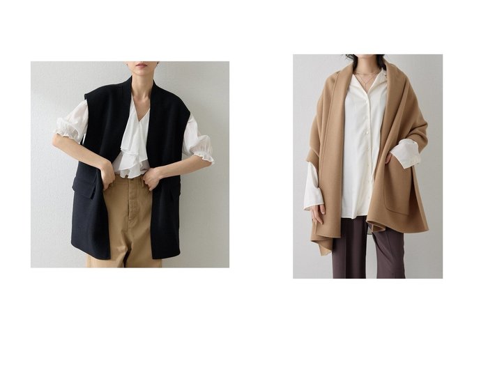 【Whim Gazette/ウィムガゼット】のリバーケープ&リバージレ おすすめ人気トレンドファッション通販アイテム 人気、トレンドファッション・服の通販 founy(ファニー) 　ファッション　Fashion　レディースファッション　Fashion for Women　アウター　Coat / Outerwear Collection　レディースジャケット・軽アウター　Jackets　ストール　Soft & Warm Scarves　マフラー・スヌード / 冬小物の定番　Scarves & Mufflers　2025年　2025　2025-2026秋冬・A/W　Autumn/Winter 2025–26 AW25–26　おすすめ　Recommended / Our Picks　ジャケット　Jacket, Outerwear　フロント　Front, Front Design　ベスト　Vest, Waistcoat　エレガント 上品　Elegant　A/W・秋冬　Autumn/Winter　|ID:crp329100000221161