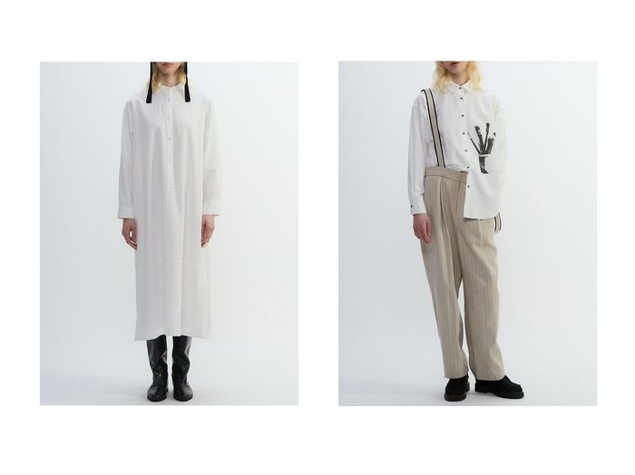 【PLAIN PEOPLE/プレインピープル】の綿麻高密度ツイルバンドカラーシャツワンピース&ヘビーコットンリネンサスペンダーパンツ おすすめ人気トレンドファッション通販アイテム 人気、トレンドファッション・服の通販 founy(ファニー) 　ファッション　Fashion　レディースファッション　Fashion for Women　ワンピース　Dresses　シャツワンピース / 1枚で着映えコーデ　Shirt Dresses　チュニック　Tunic Tops & Dresses　パンツ　Pants & Trousers　2025年　2025　2025-2026秋冬・A/W　Autumn/Winter 2025–26 AW25–26　おすすめ　Recommended / Our Picks　シンプル　Simple, Minimal　スリット　Slit, Slit Detail　チュニック　Tunic, Long Top　バランス　Balance, Style Balance　リネン　Linen, Linen Fabric　ロング　Long, Long-Length　秋　Autumn　A/W・秋冬　Autumn/Winter　|ID:crp329100000221176