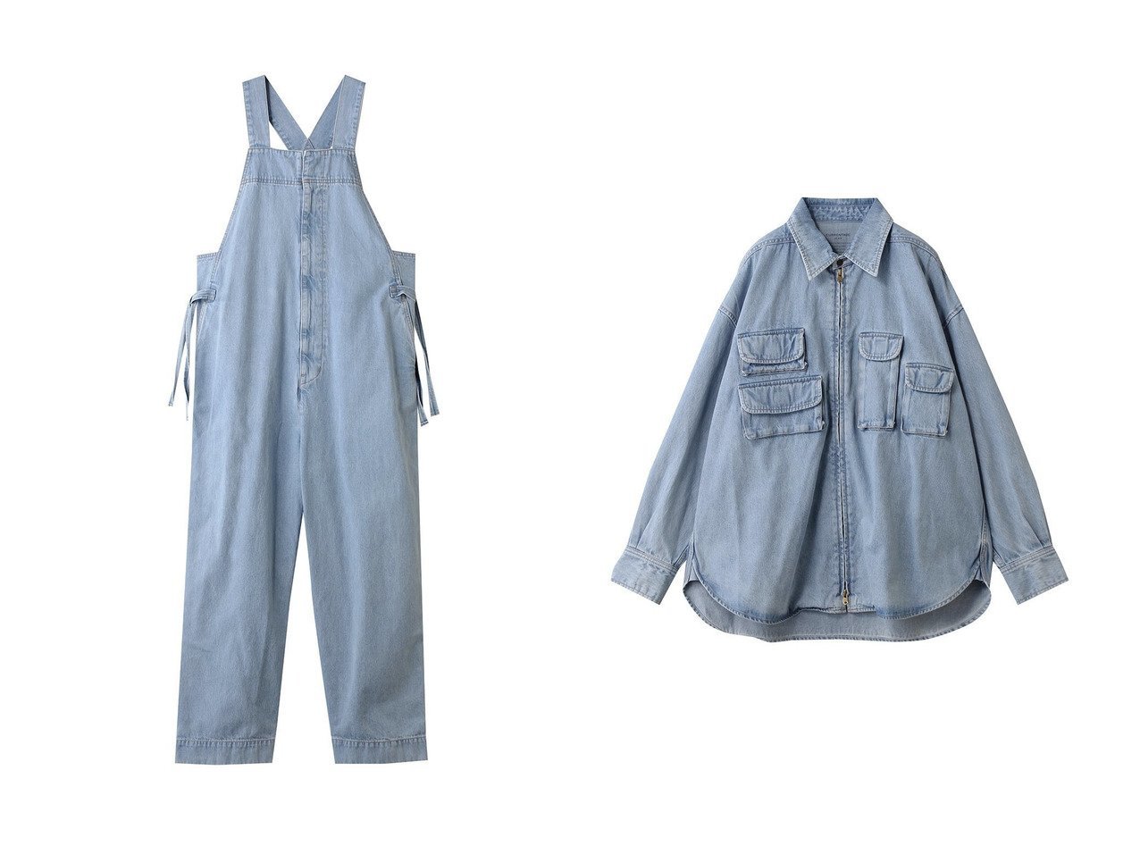 【martinique/マルティニーク】の【CURRENTAGE】Fishing ブラウス&【CURRENTAGE】Loose fitting overall おすすめ人気トレンドファッション通販アイテム インテリア・キッズ・メンズ・レディースファッション・服の通販 founy(ファニー) 　ファッション　Fashion　レディースファッション　Fashion for Women　パンツ　Pants & Trousers　トップス・カットソー　Cut & Sew Tops　シャツ・ブラウス・オフィスカジュアル　Elegant Blouses & Button-Ups　2025年　2025　2025-2026秋冬・A/W　Autumn/Winter 2025–26 AW25–26　インナー　Innerwear　カットソー　Cut and Sewn Top　シンプル　Simple, Minimal　フェミニン　Feminine, Girly　ポケット　Pocket, Pocket Detail　A/W・秋冬　Autumn/Winter　ブルー系　Blue　|ID:crp329100000221179
