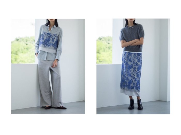 【ebure/エブール】のブルーフラワーレース タイトスカート&ブルーフラワーレース キャミソール おすすめ人気トレンドファッション通販アイテム 人気、トレンドファッション・服の通販 founy(ファニー) ファッション Fashion レディースファッション Fashion for Women トップス・カットソー Cut & Sew Tops キャミソール&ノースリーブ Camisoles & Sleeveless Tops シャツ・ブラウス・オフィスカジュアル Elegant Blouses & Button-Ups スカート Skirts 2025年 2025 2025-2026秋冬・A/W Autumn/Winter 2025–26 AW25–26 おすすめ Recommended / Our Picks インナー Innerwear カットソー Cut and Sewn Top キャミソール Camisole, Spaghetti Strap Top シルク Silk, 100% Silk ジャケット Jacket, Outerwear ノースリーブ Sleeveless, No-Sleeve フランス France, French マニッシュ Mannish, Boyish レース Lace, Lace Fabric A/W・秋冬 Autumn/Winter |ID:crp329100000221197
