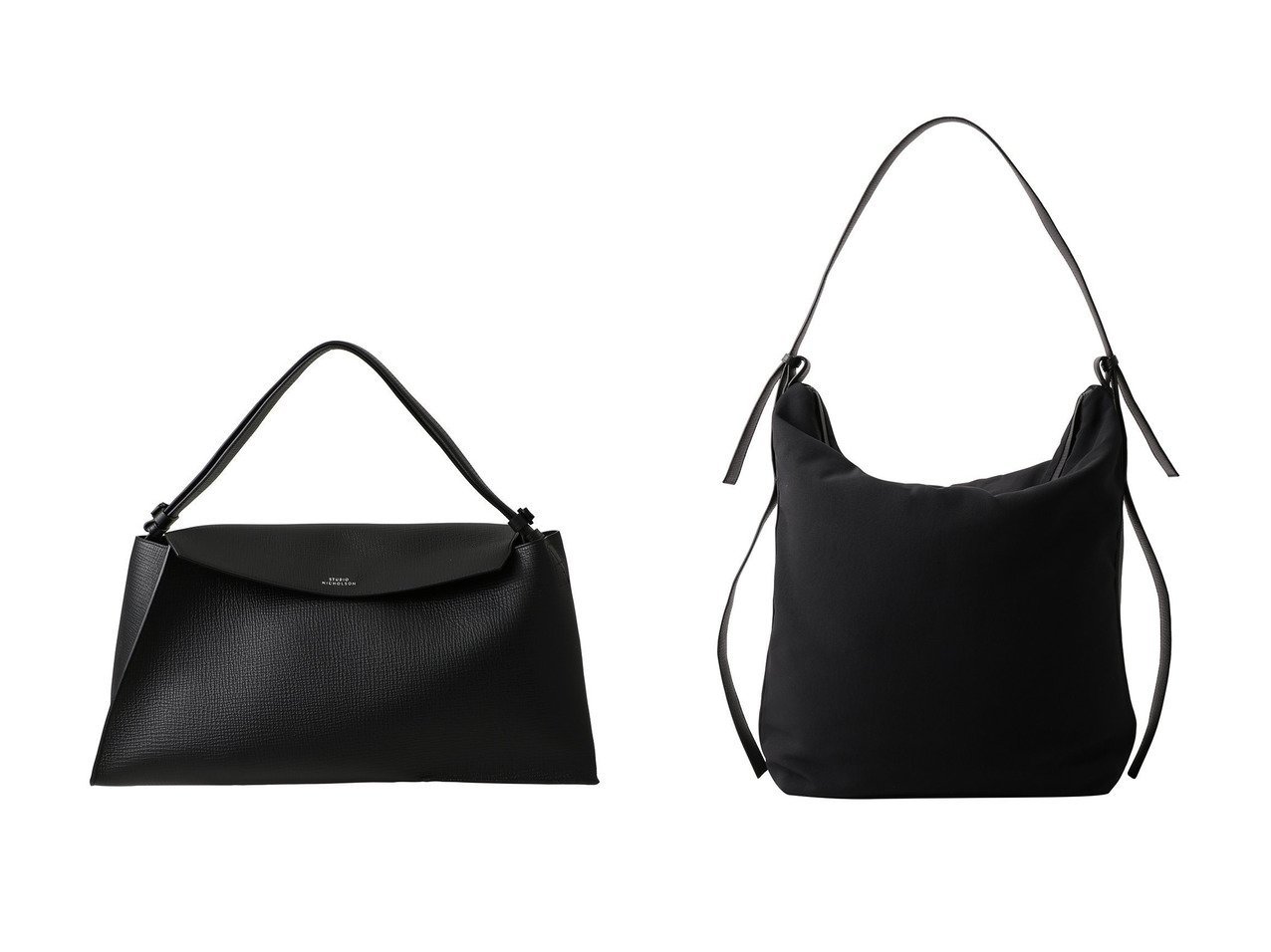 【STUDIO NICHOLSON/スタジオ ニコルソン】の【UNISEX】AIRPORT LARGE ナイロン ショルダー バッグ&【UNISEX】SHIBORU THE FOLDED ショルダー バッグ おすすめ人気トレンドファッション通販アイテム インテリア・キッズ・メンズ・レディースファッション・服の通販 founy(ファニー) 　ファッション　Fashion　レディースファッション　Fashion for Women　バッグ　Bags　2025年　2025　2025-2026秋冬・A/W　Autumn/Winter 2025–26 AW25–26　ユニセックス　Unisex, Genderless　なめらか　Smooth, Silky Texture　ショルダー　Shoulder, Shoulder Strap　モダン　Modern, Contemporary　台形　A-Line, Trapezoid Shape　A/W・秋冬　Autumn/Winter　ポケット　Pocket, Pocket Detail　旅行　Travel　軽量　Lightweight, Ultra Light　ブラック系　Black　|ID:crp329100000221211