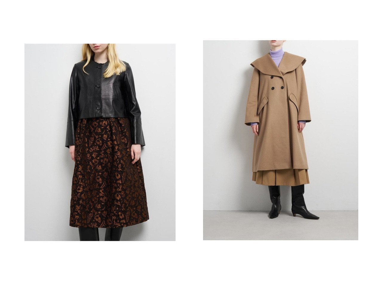 【LANVIN en Bleu/ランバン オン ブルー】のケープカラーカシミヤコート&ラムレザーショートジャケット おすすめ人気トレンドファッション通販アイテム インテリア・キッズ・メンズ・レディースファッション・服の通販 founy(ファニー) ファッション Fashion レディースファッション Fashion for Women アウター Coat / Outerwear Collection コート・ロングコート・ピーコート Long Coats, Peacoats & More レディースジャケット・軽アウター Jackets クラシカル Classical, Vintage-Inspired スーツ Suit, Formalwear ドレス Dress, One-Piece ファブリック Fabric, Textile フォーマル Formal, Dressy フレア Flare, Flared ロング Long, Long-Length 冬 Winter / This Winter 新作・新入荷 New Arrivals / New In 軽量 Lightweight, Ultra Light イタリア Italy インナー Innerwear コンパクト Compact, Small Size ジャケット Jacket, Outerwear バランス Balance, Style Balance ボトム Bottoms, Lower Wear ボトルネック Bottle Neck, Mock Neck ラグジュアリー Luxury, Elegant ワイド Wide, Wide Fit ベージュ系 Beige ブラック系 Black |ID:crp329100000221223