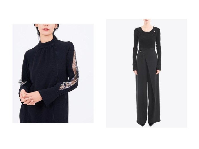 【MURRAL/ミューラル】のTwist トップス&Petal sleeve lace ドレス おすすめ人気トレンドファッション通販アイテム 人気、トレンドファッション・服の通販 founy(ファニー) ファッション Fashion レディースファッション Fashion for Women ワンピース Dresses フォーマル・パーティードレス・結婚式用ドレス Elegant & Casual Dresses チュニック Tunic Tops & Dresses トップス・カットソー Cut & Sew Tops シャツ・ブラウス・オフィスカジュアル Elegant Blouses & Button-Ups ロングTシャツ・Tシャツ Longline T-Shirts & Tees カットソー・ベーシックTシャツ Cut-and-Sewn Tops / Stretch Tees & Basics 2025年 2025 2025-2026秋冬・A/W Autumn/Winter 2025–26 AW25–26 カッティング Cutting Detail ストレート Straight, Straight Cut チュニック Tunic, Long Top ドレス Dress, One-Piece レース Lace, Lace Fabric ロング Long, Long-Length A/W・秋冬 Autumn/Winter |ID:crp329100000221235