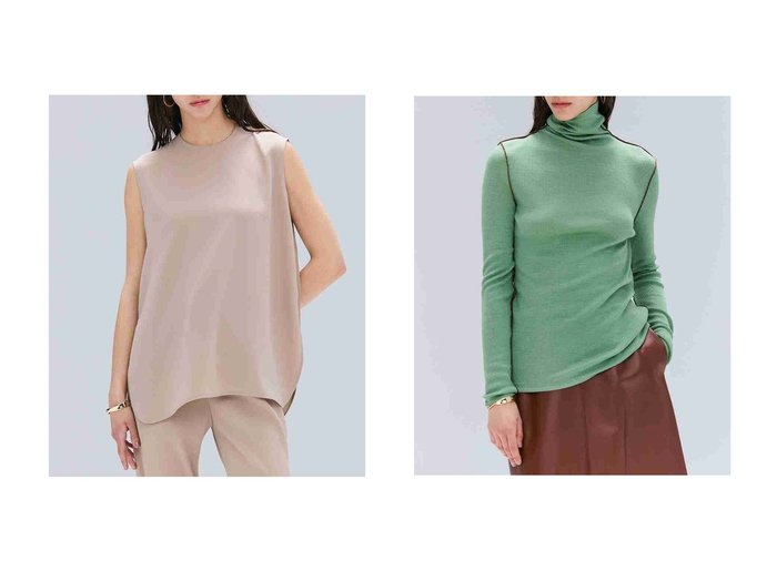 【BEIGE,/ベイジ,】のFORD(フォード)/ウール配色メローハイネックカットソー&FLEUR(フルール)/バックシアーノーカラーブラウス おすすめ人気トレンドファッション通販アイテム 人気、トレンドファッション・服の通販 founy(ファニー) ファッション Fashion レディースファッション Fashion for Women トップス・カットソー Cut & Sew Tops キャミソール&ノースリーブ Camisoles & Sleeveless Tops シャツ・ブラウス・オフィスカジュアル Elegant Blouses & Button-Ups バッグ Bags ロングTシャツ・Tシャツ Longline T-Shirts & Tees カットソー・ベーシックTシャツ Cut-and-Sewn Tops / Stretch Tees & Basics 2025年 2025 2025-2026秋冬・A/W Autumn/Winter 2025–26 AW25–26 とろみ Fluid, Flowy Fabric なめらか Smooth, Silky Texture シンプル Simple, Minimal スリット Slit, Slit Detail デニム Denim, Jeans Material ノースリーブ Sleeveless, No-Sleeve エレガント 上品 Elegant A/W・秋冬 Autumn/Winter |ID:crp329100000221241