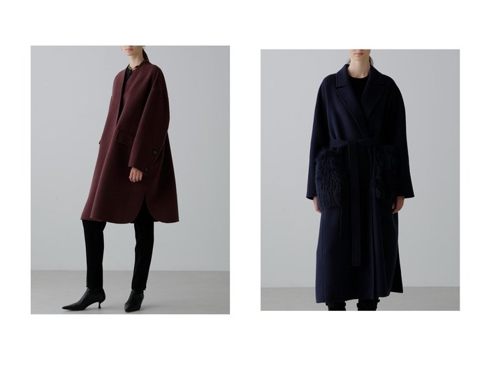 【ADORE/アドーア】のソリッドウールリバーノーカラーコート&ソリッドウールリバーコート おすすめ人気トレンドファッション通販アイテム 人気、トレンドファッション・服の通販 founy(ファニー) ファッション Fashion レディースファッション Fashion for Women アウター Coat / Outerwear Collection コート・ロングコート・ピーコート Long Coats, Peacoats & More ダブル Double, Double-Breasted フェイス Face, Facial Design リバーシブル Reversible, Two-Sided ロング Long, Long-Length 定番 Standard, Basic Item |ID:crp329100000221250