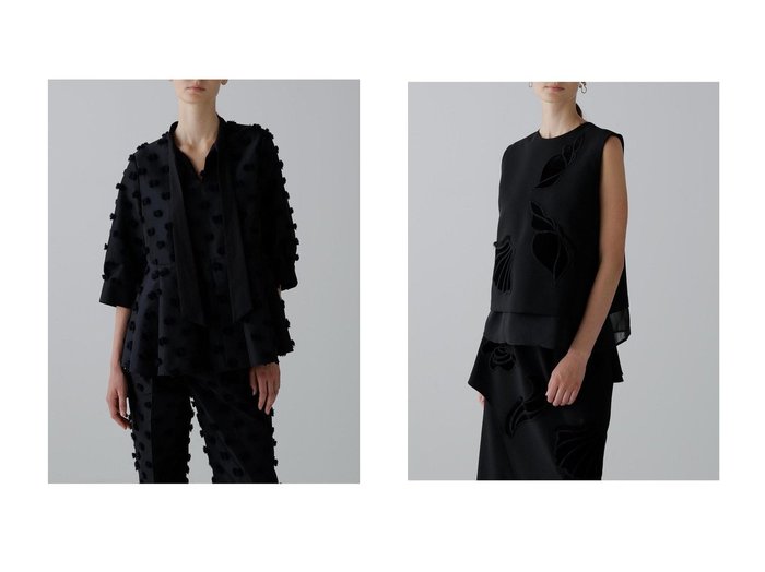 【ADORE/アドーア】のシークリーチャーズブラウス&ラビットテールジャガードブラウス おすすめ人気トレンドファッション通販アイテム 人気、トレンドファッション・服の通販 founy(ファニー) 　ファッション　Fashion　レディースファッション　Fashion for Women　トップス・カットソー　Cut & Sew Tops　シャツ・ブラウス・オフィスカジュアル　Elegant Blouses & Button-Ups　キャミソール&ノースリーブ　Camisoles & Sleeveless Tops　シャンブレー　Chambray, Denim-Like Fabric　ショート　Short, Short Length　ジャカード／ジャガード　Jacquard, Woven Pattern　スリーブ　Sleeve, Long Sleeve / Short Sleeve　タフタ　Taffeta, Structured Fabric　フェミニン　Feminine, Girly　ペプラム　Peplum, Flared Hem　モチーフ　Motif, Design Theme　新作・新入荷　New Arrivals / New In　|ID:crp329100000221251