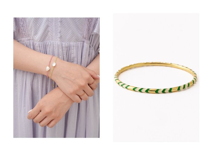 【NE QUITTEZ PAS/ヌキテパ】の【UPALA】Striped Enamel バングル&【UPALA】Pearl Charm ビーズブレスレット おすすめ人気トレンドファッション通販アイテム 人気、トレンドファッション・服の通販 founy(ファニー) ファッション Fashion レディースファッション Fashion for Women ジュエリー Jewelry チェーン＆カフブレスレット Cuff & Chain Bracelets バングル・カフブレスレット Bangles & Cuff Bracelets 2025年 2025 2025-2026秋冬・A/W Autumn/Winter 2025–26 AW25–26 おすすめ Recommended / Our Picks インド Indian Textile ジュエリー Jewelry, Accessories バロック Baroque, Baroque Design パール Pearl, Pearl Accent ブレスレット Bracelet, Wristband プレート Plate, Dish A/W・秋冬 Autumn/Winter |ID:crp329100000221258
