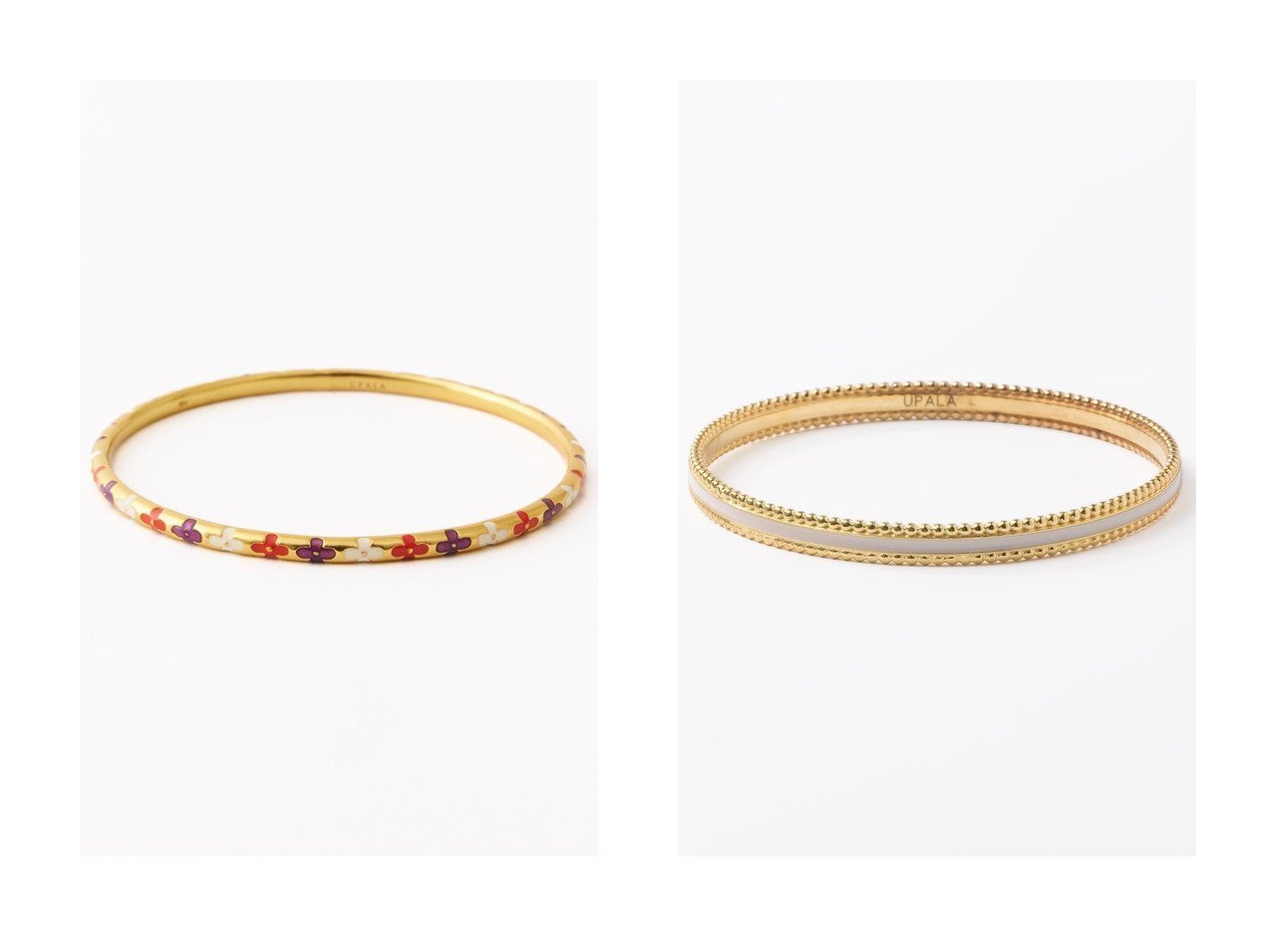 【NE QUITTEZ PAS/ヌキテパ】の【UPALA】Milgrain Enamel バングル&【UPALA】Flower Enamel バングル おすすめ人気トレンドファッション通販アイテム インテリア・キッズ・メンズ・レディースファッション・服の通販 founy(ファニー) 　ファッション　Fashion　レディースファッション　Fashion for Women　ジュエリー　Jewelry　チェーン＆カフブレスレット　Cuff & Chain Bracelets　バングル・カフブレスレット　Bangles & Cuff Bracelets　2025年　2025　2025-2026秋冬・A/W　Autumn/Winter 2025–26 AW25–26　おすすめ　Recommended / Our Picks　インド　Indian Textile　ジュエリー　Jewelry, Accessories　バングル　Bangle, Bracelet　モダン　Modern, Contemporary　A/W・秋冬　Autumn/Winter　オレンジ系　Orange　ブルー系　Blue　|ID:crp329100000221259