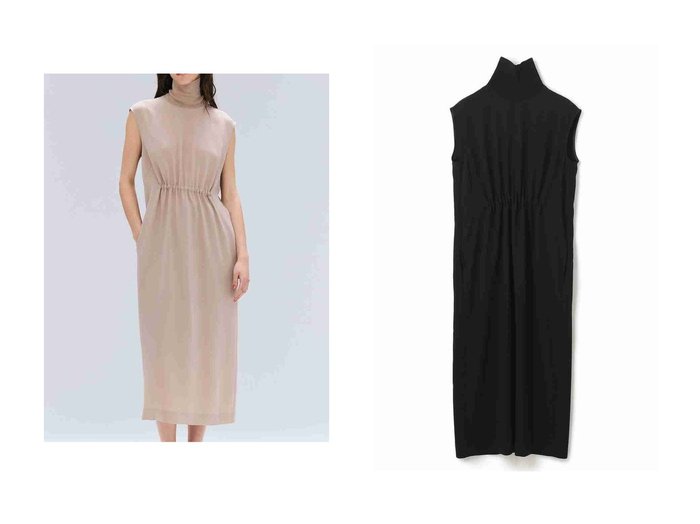 【BEIGE,/ベイジ,】のFLEUR(フルール)/ニットコンビハイネックノースリーブドレス おすすめ人気トレンドファッション通販アイテム 人気、トレンドファッション・服の通販 founy(ファニー) 　ファッション　Fashion　レディースファッション　Fashion for Women　ワンピース　Dresses　フォーマル・パーティードレス・結婚式用ドレス　Elegant & Casual Dresses　チュニック　Tunic Tops & Dresses　2025年　2025　2025-2026秋冬・A/W　Autumn/Winter 2025–26 AW25–26　とろみ　Fluid, Flowy Fabric　アクセサリー　Fashion Accessories　ギャザー　Gathered, Ruffled　サンダル　Sandals, Summer Shoes　ストレッチ　Stretch, Stretchy Fabric　チュニック　Tunic, Long Top　ドレス　Dress, One-Piece　ノースリーブ　Sleeveless, No-Sleeve　ロング　Long, Long-Length　エレガント 上品　Elegant　人気　Popular, Best Seller　A/W・秋冬　Autumn/Winter　|ID:crp329100000221270