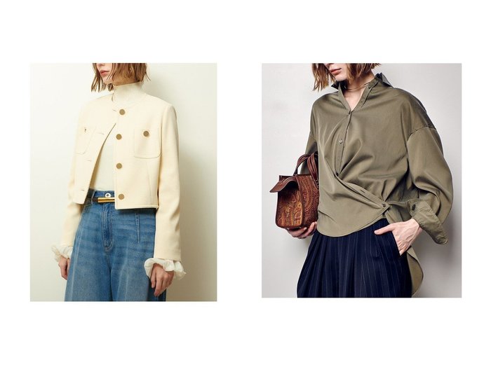 【allureville/アルアバイル】のフィブリルカシュクールシャツ&ダンボールジャージノーカラージャケット おすすめ人気トレンドファッション通販アイテム 人気、トレンドファッション・服の通販 founy(ファニー) ファッション Fashion レディースファッション Fashion for Women アウター Coat / Outerwear Collection レディースジャケット・軽アウター Jackets ノーカラージャケット / シンプル上品コーデ Collarless Jackets トップス・カットソー Cut & Sew Tops シャツ・ブラウス・オフィスカジュアル Elegant Blouses & Button-Ups 2025年 2025 2025-2026秋冬・A/W Autumn/Winter 2025–26 AW25–26 ジャケット Jacket, Outerwear リラックス Relax, Relaxed Fit ロング Long, Long-Length エレガント 上品 Elegant 冬 Winter / This Winter A/W・秋冬 Autumn/Winter おすすめ Recommended / Our Picks インナー Innerwear カシュクール Wrap Design シアー Sheer, See-Through スリーブ Sleeve, Long Sleeve / Short Sleeve セットアップ Set-Up, Coordinated Outfit タートルネック Turtleneck, High Neck バランス Balance, Style Balance ビンテージ Vintage, Retro Style ボトム Bottoms, Lower Wear 秋 Autumn 羽織 Haori, Light Jacket 長袖 Long Sleeve, Full Sleeve |ID:crp329100000221302