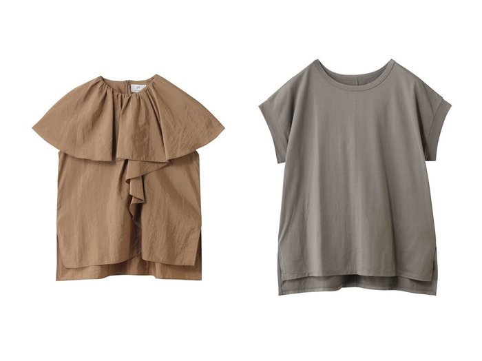 【three dots/スリー ドッツ】のロングステープルヤーンTシャツ&【1er Arrondissement/プルミエ アロンディスモン】のナイロンクロスケープカラーブラウス おすすめ人気トレンドファッション通販アイテム 人気、トレンドファッション・服の通販 founy(ファニー) ファッション Fashion レディースファッション Fashion for Women トップス・カットソー Cut & Sew Tops シャツ・ブラウス・オフィスカジュアル Elegant Blouses & Button-Ups ロングTシャツ・Tシャツ Longline T-Shirts & Tees カットソー・ベーシックTシャツ Cut-and-Sewn Tops / Stretch Tees & Basics 2025年 2025 2025-2026秋冬・A/W Autumn/Winter 2025–26 AW25–26 ショート Short, Short Length シンプル Simple, Minimal スリーブ Sleeve, Long Sleeve / Short Sleeve リゾート Resort, Vacation Style 旅行 Travel A/W・秋冬 Autumn/Winter |ID:crp329100000221317