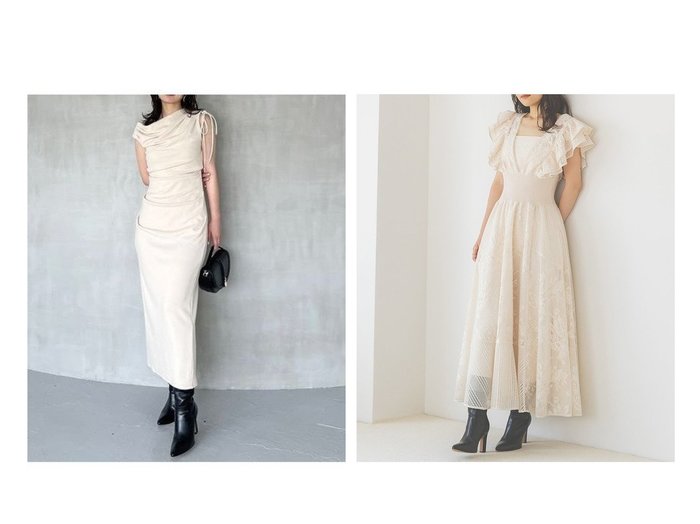 【SNIDEL/スナイデル】のドレープカットワンピース&ウエストリブレースドレス おすすめ人気トレンドファッション通販アイテム 人気、トレンドファッション・服の通販 founy(ファニー) ファッション Fashion レディースファッション Fashion for Women ワンピース Dresses フォーマル・パーティードレス・結婚式用ドレス Elegant & Casual Dresses オケージョン Occasion Wear カットソー Cut and Sewn Top シンプル Simple, Minimal ストレート Straight, Straight Cut ドレープ Drape, Draping Fabric リボン Ribbon, Bow ワンショル One Shoulder, Asymmetrical おすすめ Recommended / Our Picks |ID:crp329100000221337