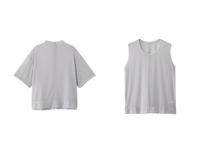 【ebure/エブール】の【店舗限定】シアーストレッチ タンクトップブラウス&【店舗限定】シアーストレッチ ボックスシルエットTブラウス おすすめ人気トレンドファッション通販アイテム 人気、トレンドファッション・服の通販 founy(ファニー) 　ファッション　Fashion　レディースファッション　Fashion for Women　トップス・カットソー　Cut & Sew Tops　シャツ・ブラウス・オフィスカジュアル　Elegant Blouses & Button-Ups　キャミソール&ノースリーブ　Camisoles & Sleeveless Tops　2025年　2025　2025-2026秋冬・A/W　Autumn/Winter 2025–26 AW25–26　インナー　Innerwear　ショート　Short, Short Length　スリーブ　Sleeve, Long Sleeve / Short Sleeve　ボックス　Boxy, Box Shape　エレガント 上品　Elegant　A/W・秋冬　Autumn/Winter　|ID:crp329100000221347