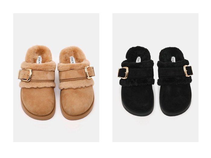 【STEVE MADDEN/スティーブマデン】のCOZY-UP ファーバックルサボ おすすめ人気トレンドファッション通販アイテム 人気、トレンドファッション・服の通販 founy(ファニー) 　ファッション　Fashion　レディースファッション　Fashion for Women　バッグ　Bags　2025年　2025　2025-2026秋冬・A/W　Autumn/Winter 2025–26 AW25–26　サンダル　Sandals, Summer Shoes　デニム　Denim, Jeans Material　ブランケット　Blanket, Throw Blanket　ライニング　Inner Lining, Inner Fabric, Lined　A/W・秋冬　Autumn/Winter　|ID:crp329100000221377