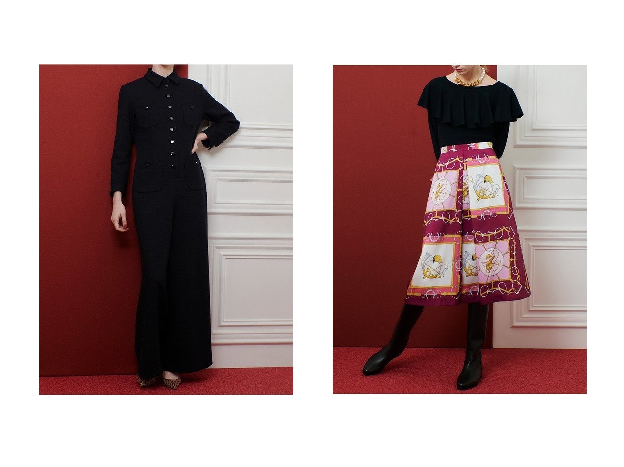 【allureville/アルアバイル】の【LOULOU WILLOUGHBY】ラッフルオフショルプルオーバー&【LOULOU WILLOUGHBY】ツイードオールインワン おすすめ人気トレンドファッション通販アイテム インテリア・キッズ・メンズ・レディースファッション・服の通販 founy(ファニー) 　ファッション　Fashion　レディースファッション　Fashion for Women　パンツ　Pants & Trousers　トップス・カットソー　Cut & Sew Tops　ニット　Knit Tops & Sweaters　カジュアルプルオーバー・ニットトップス　Pullovers & Knit Tops / Casual Pullovers　2025年　2025　2025-2026秋冬・A/W　Autumn/Winter 2025–26 AW25–26　ストレート　Straight, Straight Cut　ツイード／ツィード　Choker, Choker Necklace　ツイード　Twill, Twill Weave　トレンド　Trend, Trending Now　バランス　Balance, Style Balance　ポケット　Pocket, Pocket Detail　ワイド　Wide, Wide Fit　A/W・秋冬　Autumn/Winter　ホワイト系　White　ブルー系　Blue　オレンジ系　Orange　ブラック系　Black　|ID:crp329100000221392