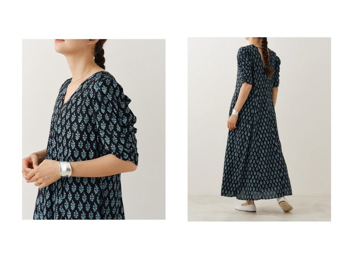 【NE QUITTEZ PAS/ヌキテパ】のCOTTON VOILE ETHNIC プリントギャザースリーブドレス おすすめ人気トレンドファッション通販アイテム 人気、トレンドファッション・服の通販 founy(ファニー) ファッション Fashion レディースファッション Fashion for Women ワンピース Dresses フォーマル・パーティードレス・結婚式用ドレス Elegant & Casual Dresses チュニック Tunic Tops & Dresses 2025年 2025 2025-2026秋冬・A/W Autumn/Winter 2025–26 AW25–26 インド Indian Textile ギャザー Gathered, Ruffled チャーム Charm, Pendant チュニック Tunic, Long Top ドレス Dress, One-Piece フレア Flare, Flared リボン Ribbon, Bow リラックス Relax, Relaxed Fit ロング Long, Long-Length A/W・秋冬 Autumn/Winter |ID:crp329100000221398
