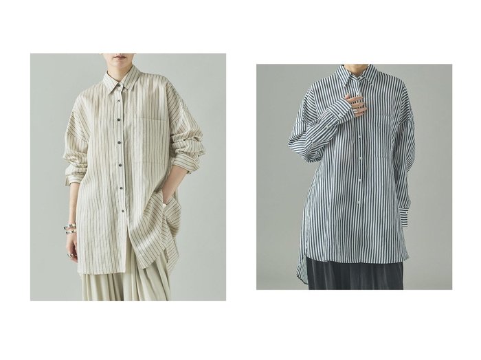 【Curensology/カレンソロジー】のワッシャーストライプシャツ おすすめ人気トレンドファッション通販アイテム 人気、トレンドファッション・服の通販 founy(ファニー) ファッション Fashion レディースファッション Fashion for Women トップス・カットソー Cut & Sew Tops シャツ・ブラウス・オフィスカジュアル Elegant Blouses & Button-Ups 2025年 2025 2025-2026秋冬・A/W Autumn/Winter 2025–26 AW25–26 スリーブ Sleeve, Long Sleeve / Short Sleeve タンブラー Tumbler, Travel Mug ビッグ Big, Oversized リラックス Relax, Relaxed Fit ロング Long, Long-Length エレガント 上品 Elegant 今季 This Season, Current Season A/W・秋冬 Autumn/Winter |ID:crp329100000221399
