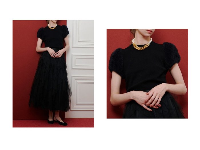 【allureville/アルアバイル】の【Loulou Willoughby】WEB限定フェザースリーブプルオーバー おすすめ人気トレンドファッション通販アイテム 人気、トレンドファッション・服の通販 founy(ファニー) ファッション Fashion レディースファッション Fashion for Women トップス・カットソー Cut & Sew Tops ニット Knit Tops & Sweaters カジュアルプルオーバー・ニットトップス Pullovers & Knit Tops / Casual Pullovers 2025年 2025 2025-2026秋冬・A/W Autumn/Winter 2025–26 AW25–26 コンパクト Compact, Small Size スリーブ Sleeve, Long Sleeve / Short Sleeve フェザー Feather, Feather Detail ミックス Mix, Mixed Style 秋 Autumn A/W・秋冬 Autumn/Winter |ID:crp329100000221433