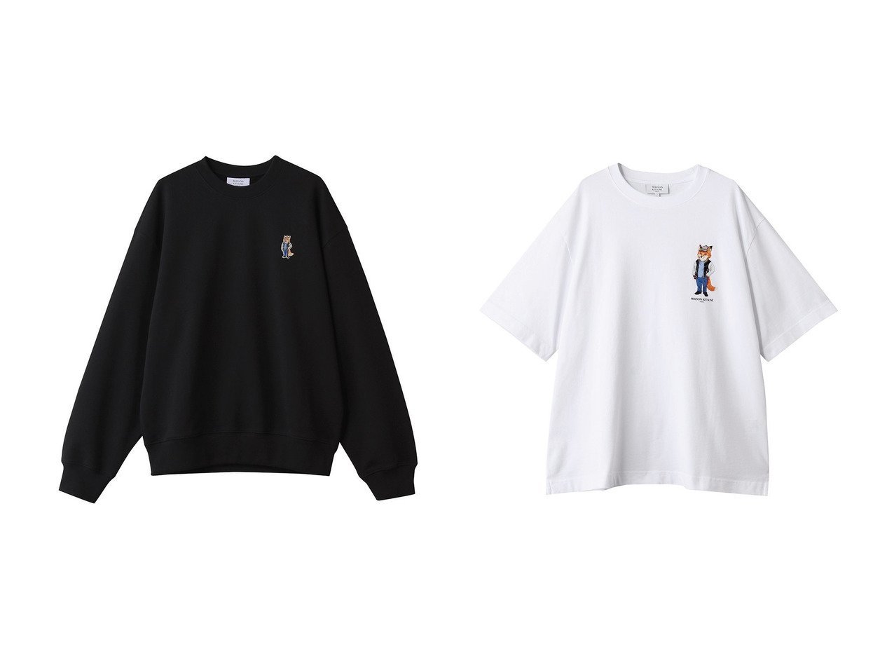 【MAISON KITSUNE / MEN/メゾン キツネ】の【MEN】DRESSED FOX コンフォート スウェット シャツ&【MEN】DRESSED FOX オーバーサイズ Tシャツ おすすめ人気トレンドファッション通販アイテム インテリア・キッズ・メンズ・レディースファッション・服の通販 founy(ファニー) 　ファッション　Fashion　メンズファッション　Fashion for Men　トップス・カットソー　Cut & Sew Tops　パーカー・フーディー / カジュアルコーデ　Hoodies & Parkas　メンズシャツ　Shirts　2025年　2025　2025-2026秋冬・A/W　Autumn/Winter 2025–26 AW25–26　スウェット / スエット　Sweatshirt, Sweatwear　フォックス　Fox, Fox Fur　定番　Standard, Basic Item　無地　Plain, Solid Color　A/W・秋冬　Autumn/Winter　ブラック系　Black　ホワイト系　White　|ID:crp329100000221457