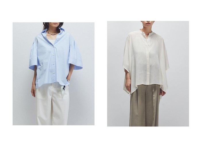 【1er Arrondissement/プルミエ アロンディスモン】のフォルムスリーブシャツ&スタンドカラーボイルシャツ おすすめ人気トレンドファッション通販アイテム 人気、トレンドファッション・服の通販 founy(ファニー) ファッション Fashion レディースファッション Fashion for Women トップス・カットソー Cut & Sew Tops シャツ・ブラウス・オフィスカジュアル Elegant Blouses & Button-Ups 2025年 2025 2025-2026秋冬・A/W Autumn/Winter 2025–26 AW25–26 グラス Glass, Eyewear ショート Short, Short Length スリーブ Sleeve, Long Sleeve / Short Sleeve バランス Balance, Style Balance A/W・秋冬 Autumn/Winter |ID:crp329100000221472