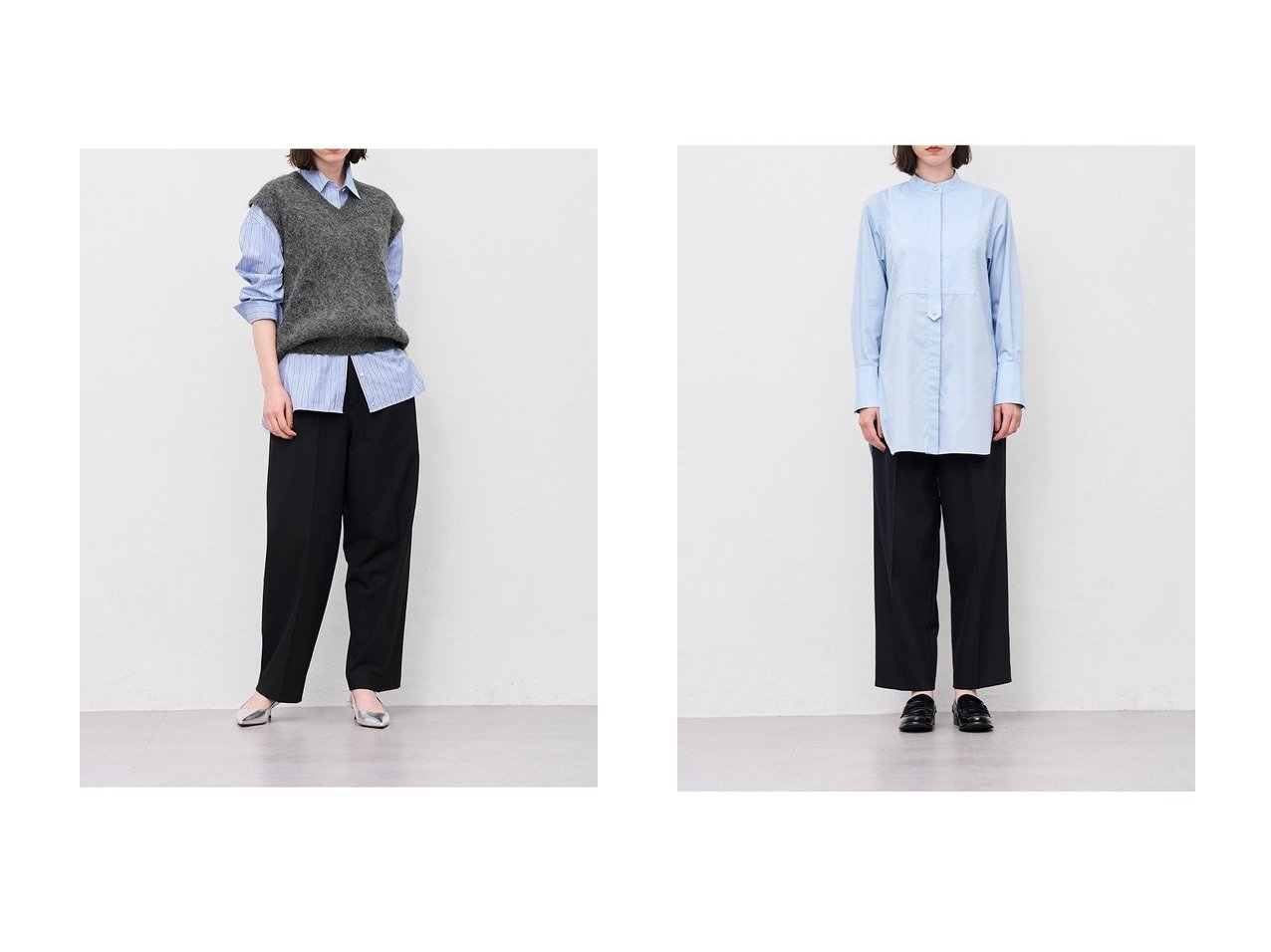 【uncrave/アンクレイヴ】のブロードクロス ドレスシャツ&アルパカファーニット Vネックベスト おすすめ人気トレンドファッション通販アイテム インテリア・キッズ・メンズ・レディースファッション・服の通販 founy(ファニー) 　ファッション　Fashion　レディースファッション　Fashion for Women　トップス・カットソー　Cut & Sew Tops　ニット　Knit Tops & Sweaters　ベスト&ジレ / 重ね着スタイル　Vests & Gilets　カジュアルプルオーバー・ニットトップス　Pullovers & Knit Tops / Casual Pullovers　Vネックトップス　V-Neck Tops / V-Cut Neckline Shirts　シャツ・ブラウス・オフィスカジュアル　Elegant Blouses & Button-Ups　ワンピース　Dresses　フォーマル・パーティードレス・結婚式用ドレス　Elegant & Casual Dresses　2025年　2025　2025-2026秋冬・A/W　Autumn/Winter 2025–26 AW25–26　おすすめ　Recommended / Our Picks　なめらか　Smooth, Silky Texture　インナー　Innerwear　ストレッチ　Stretch, Stretchy Fabric　スリーブ　Sleeve, Long Sleeve / Short Sleeve　フレンチ　French, French Style　ベスト　Vest, Waistcoat　今季　This Season, Current Season　半袖　Short Sleeve, Half Sleeve　畦　Ribbed Knit　A/W・秋冬　Autumn/Winter　オックス　Oxford Fabric　カフス　Cuff Design　サテン　Satin, Glossy Fabric　スリット　Slit, Slit Detail　ドレス　Dress, One-Piece　ブロード　Broadcloth, Fine Cotton　ヨーク　Yoke, Yoke Design　ロング　Long, Long-Length　イエロー系　Yellow　ブルー系　Blue　|ID:crp329100000221485
