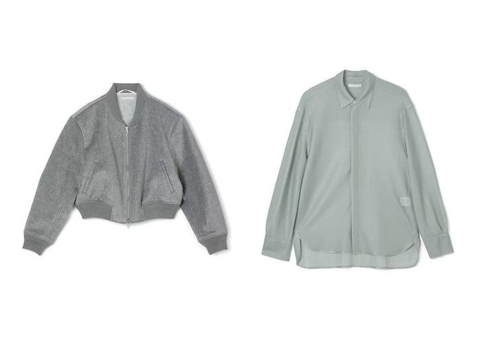 【KANAKO SAKAI/カナコ サカイ】のMETALLIC JERSEY SHIRT&VELVET WOOL MA-1 おすすめ人気トレンドファッション通販アイテム 人気、トレンドファッション・服の通販 founy(ファニー) ファッション Fashion レディースファッション Fashion for Women アウター Coat / Outerwear Collection MA-1ジャケット MA-1 Bomber Jackets / Flight Jackets トップス・カットソー Cut & Sew Tops シャツ・ブラウス・オフィスカジュアル Elegant Blouses & Button-Ups 2025年 2025 2025-2026秋冬・A/W Autumn/Winter 2025–26 AW25–26 クール Cool, Chic コンパクト Compact, Small Size バランス Balance, Style Balance シェイプ Shape, Slim Fit シンプル Simple, Minimal フロント Front, Front Design ラウンド Round, Round Neck |ID:crp329100000221491