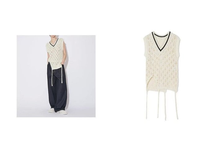 【beautiful people/ビューティフル ピープル】のdouble-end cotton wool linen lace top おすすめ人気トレンドファッション通販アイテム インテリア・キッズ・メンズ・レディースファッション・服の通販 founy(ファニー) https://founy.com/ ファッション Fashion レディースファッション Fashion for Women ワンピース Dresses 2025年 2025 2025-2026秋冬・A/W Autumn/Winter 2025–26 AW25–26 ベスト Vest, Waistcoat 今季 This Season, Current Season 洗える Machine Washable |ID:crp329100000221492