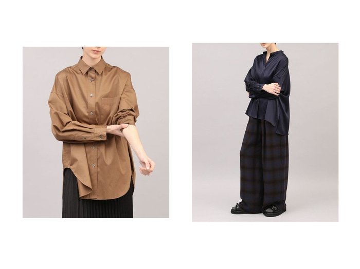 【SACRA/サクラ】のトリアセサテンブラウス&スペリオルコットンポプリンシャツ おすすめ人気トレンドファッション通販アイテム 人気、トレンドファッション・服の通販 founy(ファニー) ファッション Fashion レディースファッション Fashion for Women トップス・カットソー Cut & Sew Tops シャツ・ブラウス・オフィスカジュアル Elegant Blouses & Button-Ups 2025年 2025 2025-2026秋冬・A/W Autumn/Winter 2025–26 AW25–26 スリーブ Sleeve, Long Sleeve / Short Sleeve マニッシュ Mannish, Boyish ロング Long, Long-Length 別注 Limited Edition, Custom Order A/W・秋冬 Autumn/Winter |ID:crp329100000221505