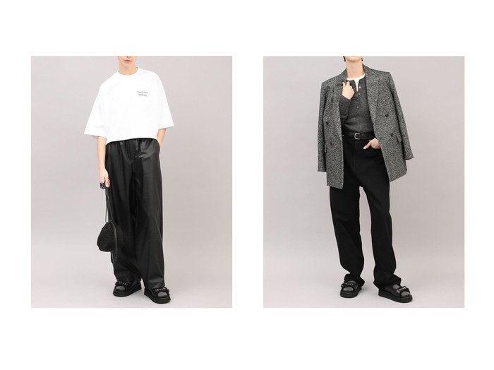 【SACRA/サクラ】のシンセティックレザーパンツ&ヴィンテージデニムパンツ おすすめ人気トレンドファッション通販アイテム 人気、トレンドファッション・服の通販 founy(ファニー) ファッション Fashion レディースファッション Fashion for Women パンツ Pants & Trousers デニムパンツ・ジーンズ・美脚デニム Denim Jeans & Pants 2025年 2025 2025-2026秋冬・A/W Autumn/Winter 2025–26 AW25–26 ドローストリング Drawstring, Pull Cord リラックス Relax, Relaxed Fit ワイド Wide, Wide Fit A/W・秋冬 Autumn/Winter |ID:crp329100000221508