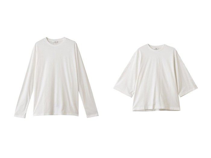【SCEARN/セアン】のCOTTON JERSEY ロングTシャツ&COTTON PLAIN STITCH Tシャツ おすすめ人気トレンドファッション通販アイテム 人気、トレンドファッション・服の通販 founy(ファニー) ファッション Fashion レディースファッション Fashion for Women トップス・カットソー Cut & Sew Tops シャツ・ブラウス・オフィスカジュアル Elegant Blouses & Button-Ups ロングTシャツ・Tシャツ Longline T-Shirts & Tees カットソー・ベーシックTシャツ Cut-and-Sewn Tops / Stretch Tees & Basics 2025年 2025 2025-2026秋冬・A/W Autumn/Winter 2025–26 AW25–26 なめらか Smooth, Silky Texture インナー Innerwear スリーブ Sleeve, Long Sleeve / Short Sleeve ロング Long, Long-Length 定番 Standard, Basic Item A/W・秋冬 Autumn/Winter |ID:crp329100000221513