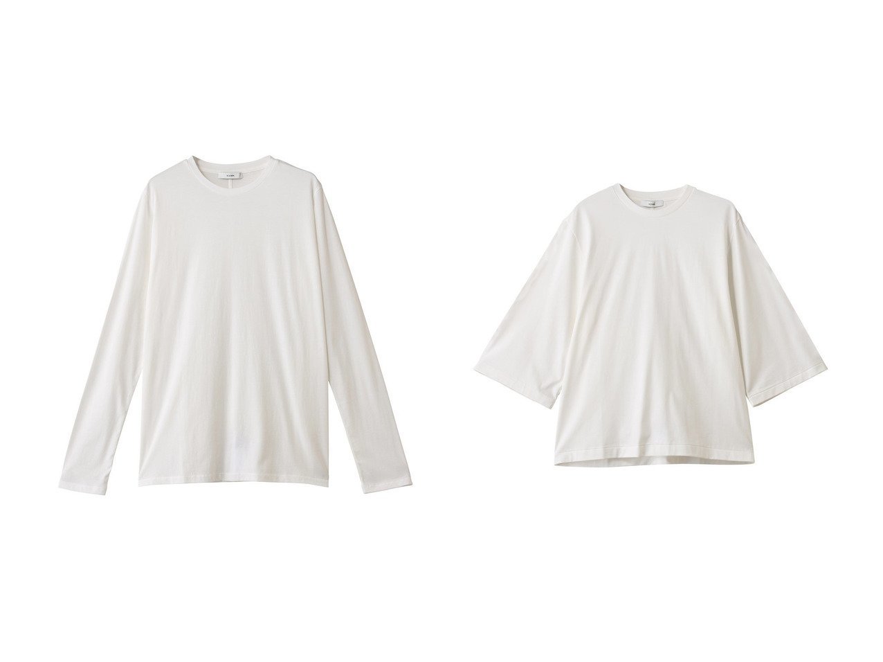 【SCEARN/セアン】のCOTTON JERSEY ロングTシャツ&COTTON PLAIN STITCH Tシャツ おすすめ人気トレンドファッション通販アイテム インテリア・キッズ・メンズ・レディースファッション・服の通販 founy(ファニー) 　ファッション　Fashion　レディースファッション　Fashion for Women　トップス・カットソー　Cut & Sew Tops　シャツ・ブラウス・オフィスカジュアル　Elegant Blouses & Button-Ups　ロングTシャツ・Tシャツ　Longline T-Shirts & Tees　カットソー・ベーシックTシャツ　Cut-and-Sewn Tops / Stretch Tees & Basics　2025年　2025　2025-2026秋冬・A/W　Autumn/Winter 2025–26 AW25–26　なめらか　Smooth, Silky Texture　インナー　Innerwear　スリーブ　Sleeve, Long Sleeve / Short Sleeve　ロング　Long, Long-Length　定番　Standard, Basic Item　A/W・秋冬　Autumn/Winter　ブラック系　Black　|ID:crp329100000221513