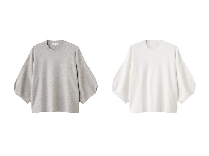【Whim Gazette/ウィムガゼット】の【Drawing Numbers】コットン袖パフニット おすすめ人気トレンドファッション通販アイテム 人気、トレンドファッション・服の通販 founy(ファニー) 　ファッション　Fashion　レディースファッション　Fashion for Women　トップス・カットソー　Cut & Sew Tops　ニット　Knit Tops & Sweaters　カジュアルプルオーバー・ニットトップス　Pullovers & Knit Tops / Casual Pullovers　2025年　2025　2025-2026秋冬・A/W　Autumn/Winter 2025–26 AW25–26　シンプル　Simple, Minimal　A/W・秋冬　Autumn/Winter　|ID:crp329100000221527