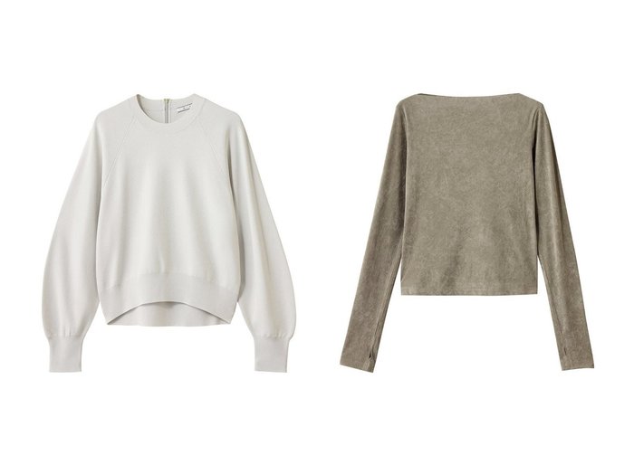 【BEIGE,/ベイジ,】のBUTLER(バトラー)/ストレッチベロアボートネックカットソー&LAURA(ロラ)/ドライタッチバックジップニット おすすめ人気トレンドファッション通販アイテム インテリア・キッズ・メンズ・レディースファッション・服の通販 founy(ファニー) https://founy.com/ ファッション Fashion レディースファッション Fashion for Women トップス・カットソー Cut & Sew Tops シャツ・ブラウス・オフィスカジュアル Elegant Blouses & Button-Ups ロングTシャツ・Tシャツ Longline T-Shirts & Tees カットソー・ベーシックTシャツ Cut-and-Sewn Tops / Stretch Tees & Basics ベロアトップス Velour Tops / Velvet-Look Items ニット Knit Tops & Sweaters カジュアルプルオーバー・ニットトップス Pullovers & Knit Tops / Casual Pullovers 2025年 2025 2025-2026秋冬・A/W Autumn/Winter 2025–26 AW25–26 インナー Innerwear カットソー Cut and Sewn Top ストレッチ Stretch, Stretchy Fabric スリーブ Sleeve, Long Sleeve / Short Sleeve デコルテ Décolleté, Neckline ベロア Velour, Soft Velvet リュクス Luxury, Elegant, High-End, Chic ロング Long, Long-Length 秋 Autumn A/W・秋冬 Autumn/Winter |ID:crp329100000221538