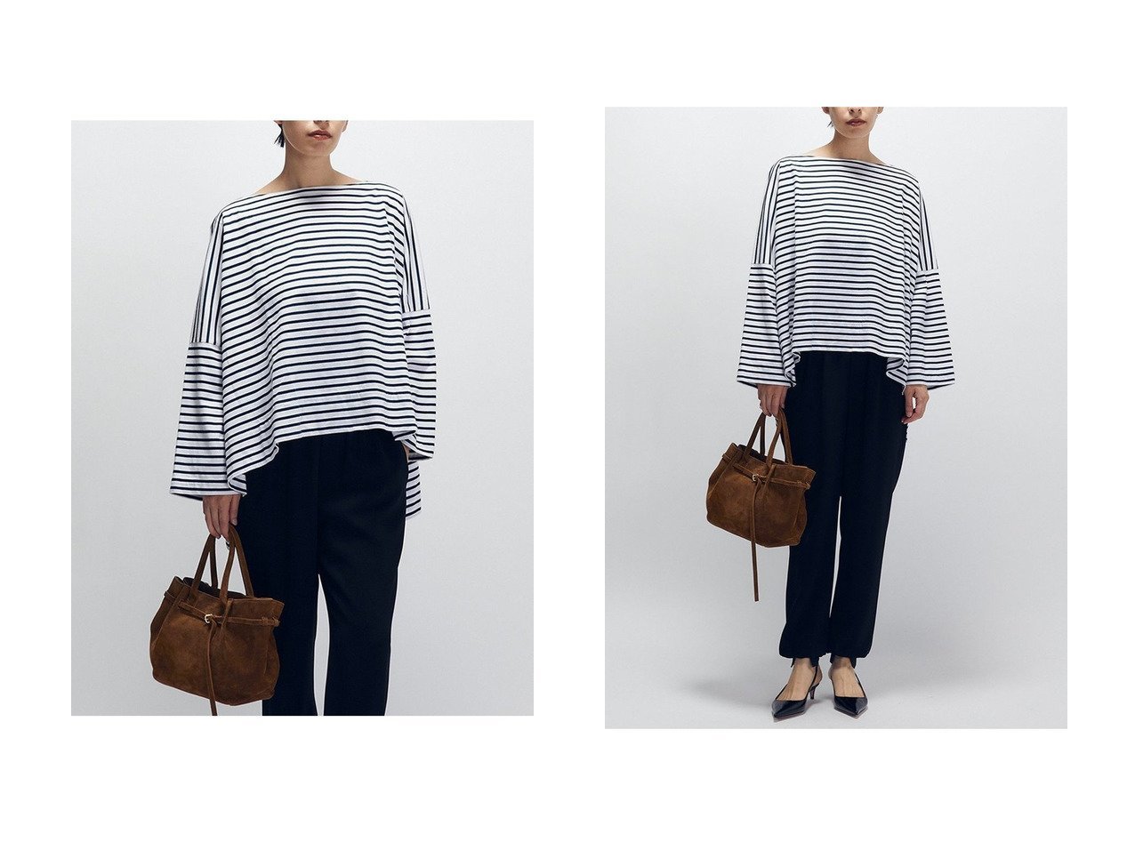 【1er Arrondissement/プルミエ アロンディスモン】の【別注】【COGTHEBIGSMOKE】 ANNA TOP ボーダートップス おすすめ人気トレンドファッション通販アイテム インテリア・キッズ・メンズ・レディースファッション・服の通販 founy(ファニー) 　ファッション　Fashion　レディースファッション　Fashion for Women　トップス・カットソー　Cut & Sew Tops　シャツ・ブラウス・オフィスカジュアル　Elegant Blouses & Button-Ups　ロングTシャツ・Tシャツ　Longline T-Shirts & Tees　カットソー・ベーシックTシャツ　Cut-and-Sewn Tops / Stretch Tees & Basics　コレクション　Collection, Seasonal Line　スリーブ　Sleeve, Long Sleeve / Short Sleeve　トレンド　Trend, Trending Now　長袖　Long Sleeve, Full Sleeve　ボーダー　Border, Stripe　別注　Limited Edition, Custom Order　リアル　Real, Realistic　ロング　Long, Long-Length　A/W・秋冬　Autumn/Winter　2025年　2025　2025-2026秋冬・A/W　Autumn/Winter 2025–26 AW25–26　ブルー系　Blue　|ID:crp329100000221539