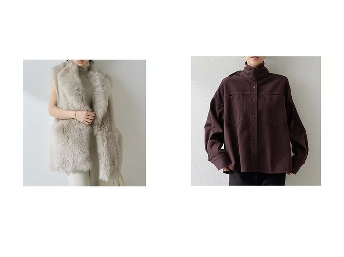 【Whim Gazette/ウィムガゼット】のデニムボウタイシャツ&ムートンファージレ おすすめ人気トレンドファッション通販アイテム 人気、トレンドファッション・服の通販 founy(ファニー) ファッション Fashion レディースファッション Fashion for Women アウター Coat / Outerwear Collection トップス・カットソー Cut & Sew Tops ベスト&ジレ / 重ね着スタイル Vests & Gilets シャツ・ブラウス・オフィスカジュアル Elegant Blouses & Button-Ups シンプル Simple, Minimal ストレート Straight, Straight Cut バランス Balance, Style Balance ベスト Vest, Waistcoat ムートン Shearling, Mouton リラックス Relax, Relaxed Fit A/W・秋冬 Autumn/Winter エレガント 上品 Elegant 2025年 2025 2025-2026秋冬・A/W Autumn/Winter 2025–26 AW25–26 |ID:crp329100000221567