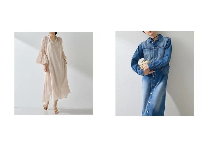 【Whim Gazette/ウィムガゼット】のコットンシフォンワンピース&ストレッチデニムワンピース おすすめ人気トレンドファッション通販アイテム 人気、トレンドファッション・服の通販 founy(ファニー) ファッション Fashion レディースファッション Fashion for Women ワンピース Dresses ギャザー Gathered, Ruffled シフォン Chiffon, Lightweight Fabric 長袖 Long Sleeve, Full Sleeve ハイネック High Neck, Mock Neck フェミニン Feminine, Girly フレア Flare, Flared ベビー Baby, Babywear ペチコート Petticoat, Underskirt ロマンティック Romantic, Feminine Style 2025年 2025 2025-2026秋冬・A/W Autumn/Winter 2025–26 AW25–26 |ID:crp329100000221570