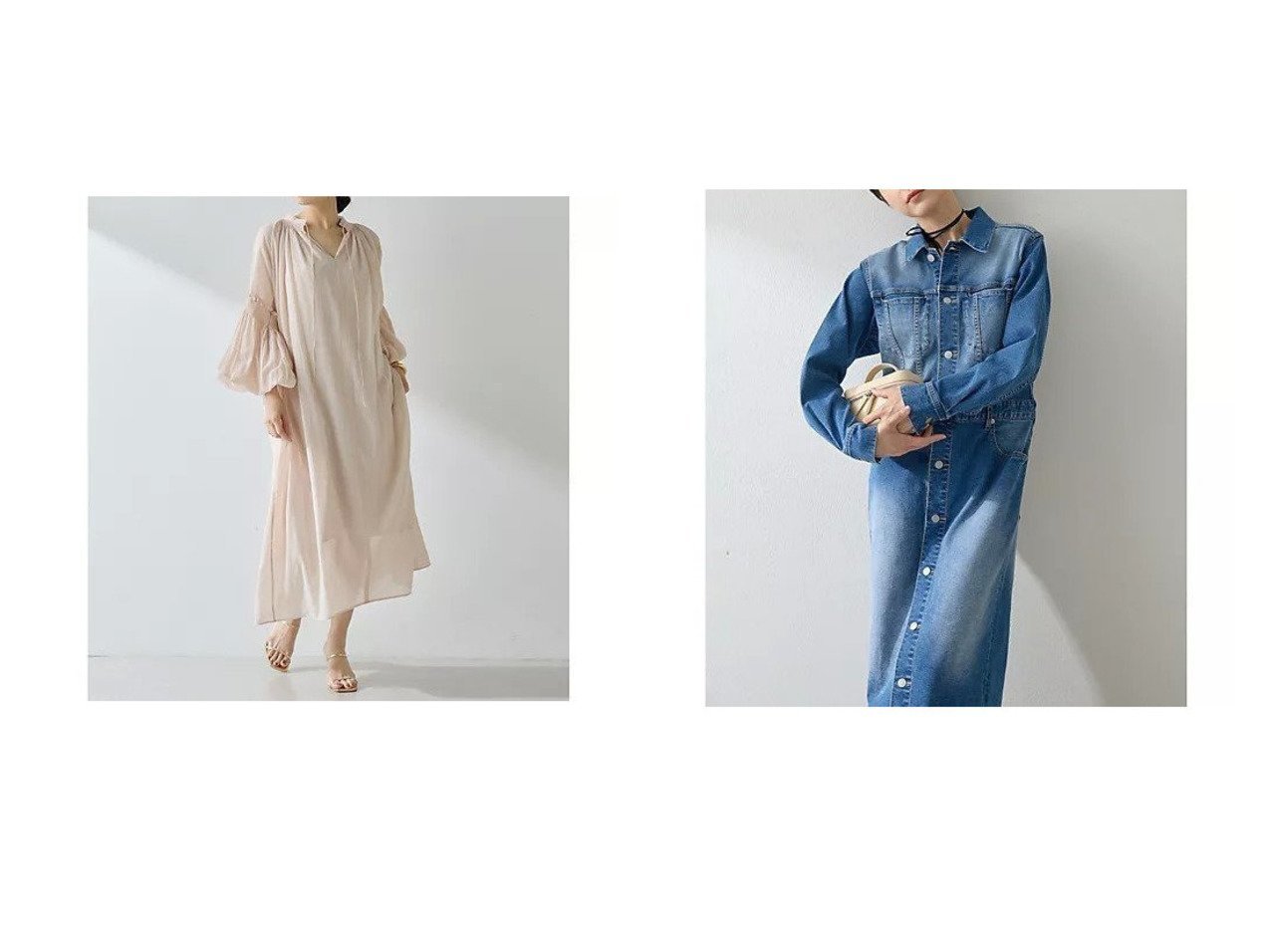【Whim Gazette/ウィムガゼット】のコットンシフォンワンピース&ストレッチデニムワンピース おすすめ人気トレンドファッション通販アイテム インテリア・キッズ・メンズ・レディースファッション・服の通販 founy(ファニー) 　ファッション　Fashion　レディースファッション　Fashion for Women　ワンピース　Dresses　ギャザー　Gathered, Ruffled　シフォン　Chiffon, Lightweight Fabric　長袖　Long Sleeve, Full Sleeve　ハイネック　High Neck, Mock Neck　フェミニン　Feminine, Girly　フレア　Flare, Flared　ベビー　Baby, Babywear　ペチコート　Petticoat, Underskirt　ロマンティック　Romantic, Feminine Style　2025年　2025　2025-2026秋冬・A/W　Autumn/Winter 2025–26 AW25–26　ブラック系　Black　ベージュ系　Beige　レッド系　Red　ブルー系　Blue　|ID:crp329100000221570