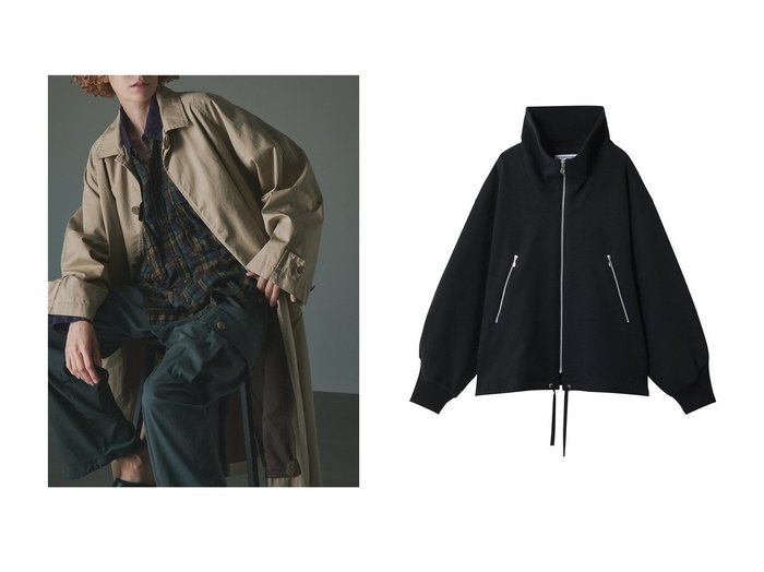 【KATHARINE HAMNETT LONDON/キャサリンハムネット】のダブルニットハイネック ジップジャケット&ガーメントウォッシュ バルマカーン コート おすすめ人気トレンドファッション通販アイテム 人気、トレンドファッション・服の通販 founy(ファニー) ファッション Fashion レディースファッション Fashion for Women アウター Coat / Outerwear Collection レディースジャケット・軽アウター Jackets ブルゾンジャケット・スポーティアウター Blouson Jackets コート・ロングコート・ピーコート Long Coats, Peacoats & More 2025年 2025 2025-2026秋冬・A/W Autumn/Winter 2025–26 AW25–26 ジャケット Jacket, Outerwear スリーブ Sleeve, Long Sleeve / Short Sleeve ダブル Double, Double-Breasted ブルゾン Blouson, Bomber Jacket 定番 Standard, Basic Item A/W・秋冬 Autumn/Winter |ID:crp329100000221585