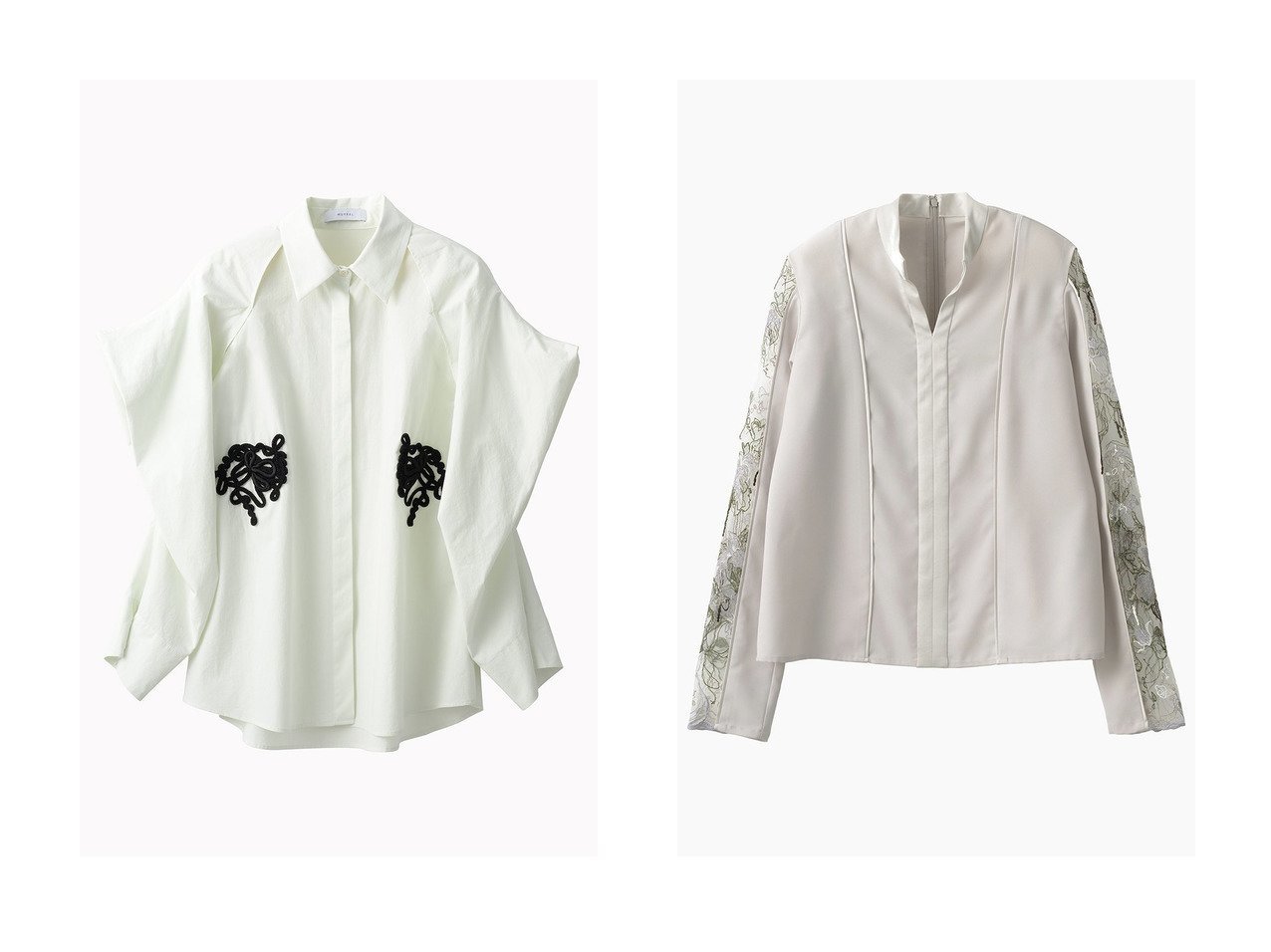 【MURRAL/ミューラル】のTrillium エンブロイダリー シャツ&Tears フラワー レース トップス おすすめ人気トレンドファッション通販アイテム インテリア・キッズ・メンズ・レディースファッション・服の通販 founy(ファニー) 　ファッション　Fashion　レディースファッション　Fashion for Women　トップス・カットソー　Cut & Sew Tops　シャツ・ブラウス・オフィスカジュアル　Elegant Blouses & Button-Ups　レーストップス・繊細レースブラウス　Lace Tops / Delicate Lace Blouses　2025年　2025　2025-2026秋冬・A/W　Autumn/Winter 2025–26 AW25–26　エレガント 上品　Elegant　エンブロイダリー　Embroidery Design　オーガニック　Organic Cotton　コレクション　Collection, Seasonal Line　スリーブ　Sleeve, Long Sleeve / Short Sleeve　モチーフ　Motif, Design Theme　リラックス　Relax, Relaxed Fit　ロング　Long, Long-Length　A/W・秋冬　Autumn/Winter　ブルー系　Blue　グレー系　Gray　ブラック系　Black　|ID:crp329100000221594