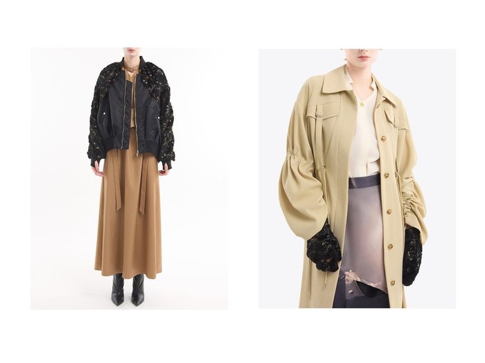 【MURRAL/ミューラル】のGathered sleeve ミリタリーコート&Camouflage エンブロイダリー ミリタリーブルゾン おすすめ人気トレンドファッション通販アイテム 人気、トレンドファッション・服の通販 founy(ファニー) ファッション Fashion レディースファッション Fashion for Women アウター Coat / Outerwear Collection レディースジャケット・軽アウター Jackets ブルゾンジャケット・スポーティアウター Blouson Jackets コート・ロングコート・ピーコート Long Coats, Peacoats & More 2025年 2025 2025-2026秋冬・A/W Autumn/Winter 2025–26 AW25–26 エレガント 上品 Elegant エンブロイダリー Embroidery Design コレクション Collection, Seasonal Line ジャケット Jacket, Outerwear バランス Balance, Style Balance パターン Pattern, Design Print ブルゾン Blouson, Bomber Jacket ミックス Mix, Mixed Style ミリタリー Military, Army Style A/W・秋冬 Autumn/Winter |ID:crp329100000221596