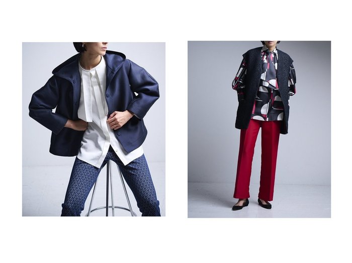 【M Fil/エムフィル】のツイーザー Vネックロングジレ&シルキーWクロス フード付パーカー おすすめ人気トレンドファッション通販アイテム 人気、トレンドファッション・服の通販 founy(ファニー) ファッション Fashion レディースファッション Fashion for Women アウター Coat / Outerwear Collection レディースジャケット・軽アウター Jackets ブルゾンジャケット・スポーティアウター Blouson Jackets 2025年 2025 2025-2026秋冬・A/W Autumn/Winter 2025–26 AW25–26 なめらか Smooth, Silky Texture エレガント 上品 Elegant ジャケット Jacket, Outerwear ダブル Double, Double-Breasted デニム Denim, Jeans Material パーカー Hoodie, Parka ブルゾン Blouson, Bomber Jacket A/W・秋冬 Autumn/Winter |ID:crp329100000221607