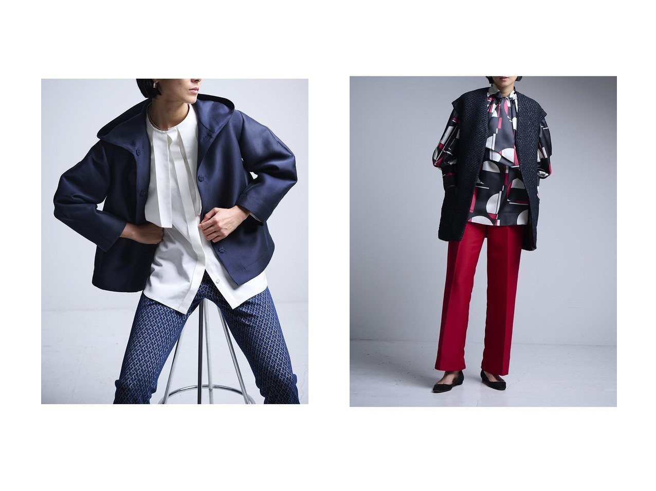 【M Fil/エムフィル】のツイーザー Vネックロングジレ&シルキーWクロス フード付パーカー おすすめ人気トレンドファッション通販アイテム インテリア・キッズ・メンズ・レディースファッション・服の通販 founy(ファニー) 　ファッション　Fashion　レディースファッション　Fashion for Women　アウター　Coat / Outerwear Collection　レディースジャケット・軽アウター　Jackets　ブルゾンジャケット・スポーティアウター　Blouson Jackets　2025年　2025　2025-2026秋冬・A/W　Autumn/Winter 2025–26 AW25–26　なめらか　Smooth, Silky Texture　エレガント 上品　Elegant　ジャケット　Jacket, Outerwear　ダブル　Double, Double-Breasted　デニム　Denim, Jeans Material　パーカー　Hoodie, Parka　ブルゾン　Blouson, Bomber Jacket　A/W・秋冬　Autumn/Winter　ブルー系　Blue　ホワイト系　White　ブラック系　Black　|ID:crp329100000221607