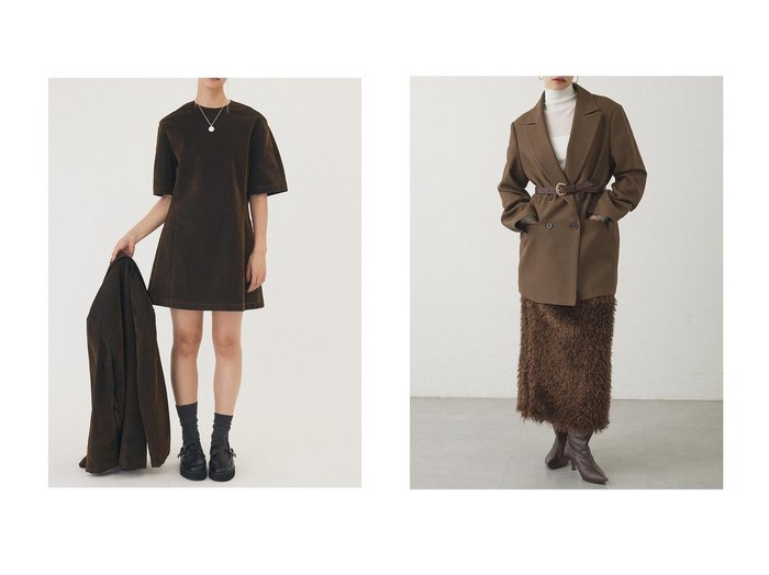 【Whim Gazette/ウィムガゼット】の【THE PAUSE】フロッキーデニムミニワンピース&【THE PAUSE】チェックダブルジャケット おすすめ人気トレンドファッション通販アイテム 人気、トレンドファッション・服の通販 founy(ファニー) ファッション Fashion レディースファッション Fashion for Women ワンピース Dresses チュニック Tunic Tops & Dresses アウター Coat / Outerwear Collection レディースジャケット・軽アウター Jackets 2025年 2025 2025-2026秋冬・A/W Autumn/Winter 2025–26 AW25–26 おすすめ Recommended / Our Picks インナー Innerwear クール Cool, Chic シェイプ Shape, Slim Fit チュニック Tunic, Long Top デニム Denim, Jeans Material ビンテージ Vintage, Retro Style A/W・秋冬 Autumn/Winter |ID:crp329100000221626