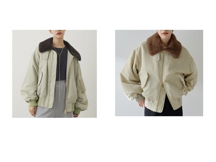 【Whim Gazette/ウィムガゼット】の【THE PAUSE】ファーカラーMA-1 おすすめ人気トレンドファッション通販アイテム 人気、トレンドファッション・服の通販 founy(ファニー) ファッション Fashion レディースファッション Fashion for Women アウター Coat / Outerwear Collection レディースジャケット・軽アウター Jackets ブルゾンジャケット・スポーティアウター Blouson Jackets MA-1ジャケット MA-1 Bomber Jackets / Flight Jackets 2025年 2025 2025-2026秋冬・A/W Autumn/Winter 2025–26 AW25–26 おすすめ Recommended / Our Picks ギャザー Gathered, Ruffled ジャケット Jacket, Outerwear スタンド Stand Collar, Upright Stand バランス Balance, Style Balance フェイクファー Faux Fur, Imitation Fur フェミニン Feminine, Girly ブルゾン Blouson, Bomber Jacket A/W・秋冬 Autumn/Winter 防寒 Cold Protection, Winter-Ready |ID:crp329100000221627