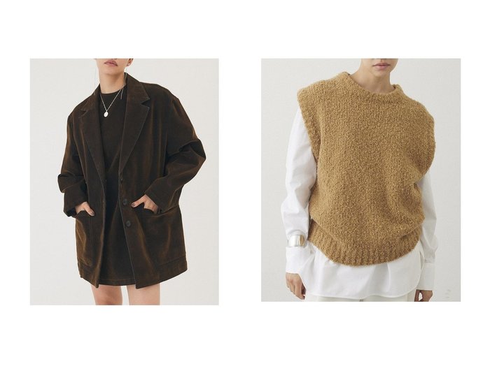 【Whim Gazette/ウィムガゼット】の【THE PAUSE】フロッキーデニムジャケット&【THE PAUSE】ニットベスト おすすめ人気トレンドファッション通販アイテム 人気、トレンドファッション・服の通販 founy(ファニー) ファッション Fashion レディースファッション Fashion for Women アウター Coat / Outerwear Collection レディースジャケット・軽アウター Jackets デニムジャケット / カジュアルアウター Denim Jackets トップス・カットソー Cut & Sew Tops ニット Knit Tops & Sweaters ベスト&ジレ / 重ね着スタイル Vests & Gilets カジュアルプルオーバー・ニットトップス Pullovers & Knit Tops / Casual Pullovers 2025年 2025 2025-2026秋冬・A/W Autumn/Winter 2025–26 AW25–26 クール Cool, Chic ジャケット Jacket, Outerwear デニム Denim, Jeans Material ビンテージ Vintage, Retro Style ボックス Boxy, Box Shape A/W・秋冬 Autumn/Winter |ID:crp329100000221629