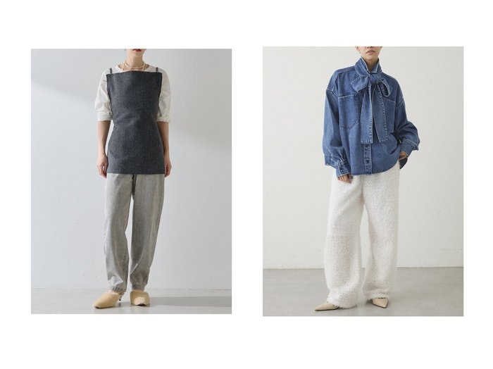 【Whim Gazette/ウィムガゼット】の【THE PAUSE】ハイウエストカーブデニムパンツ&【THE PAUSE】フェザーチュールパンツ おすすめ人気トレンドファッション通販アイテム 人気、トレンドファッション・服の通販 founy(ファニー) ファッション Fashion レディースファッション Fashion for Women パンツ Pants & Trousers デニムパンツ・ジーンズ・美脚デニム Denim Jeans & Pants 2025年 2025 2025-2026秋冬・A/W Autumn/Winter 2025–26 AW25–26 デニム Denim, Jeans Material ヴィンテージ Vintage Style A/W・秋冬 Autumn/Winter |ID:crp329100000221633